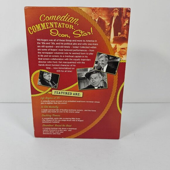 Will Rogers Collection Volume 1 DVD Set or 4 Cinema Classics Life Begins at 40 - Picture 2 of 6